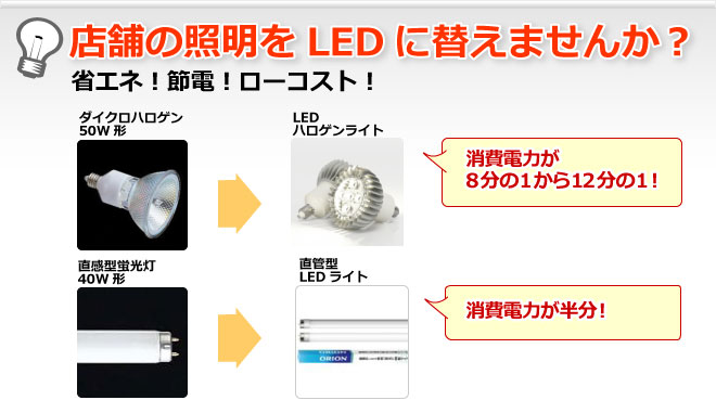 �X�܂̏Ɩ���LED�ɂ��܂��񂩁H